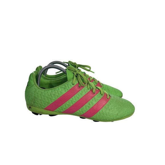 Adidas youth size 6 Green Pink Lightweight Design Soccer Cleats sneaker shoes - Picture 5 of 8